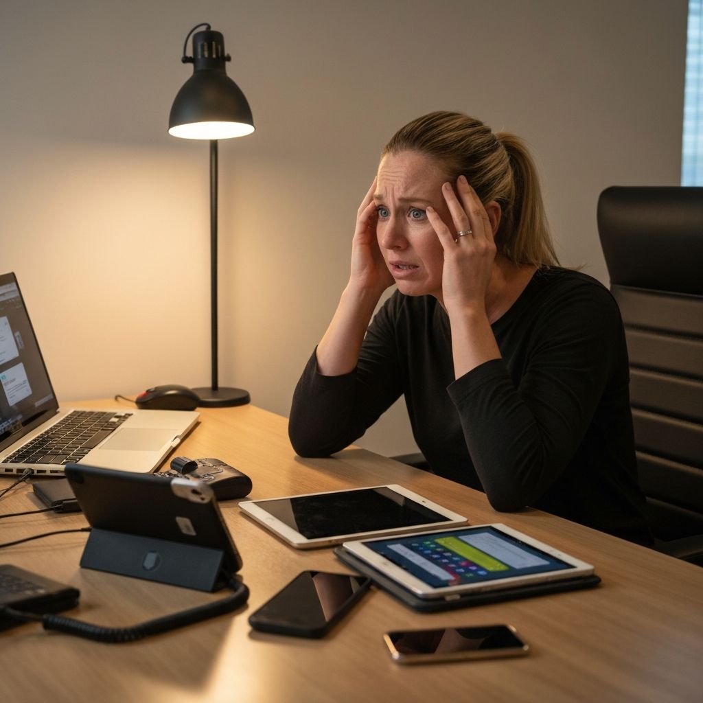 Wedding professional overwhelmed with messages